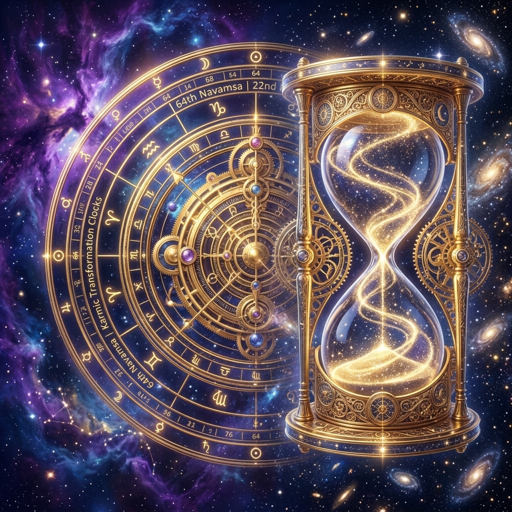The 64th Navamsa & 22nd Drekkana: The Cosmic Clocks of Karmic Rebirth